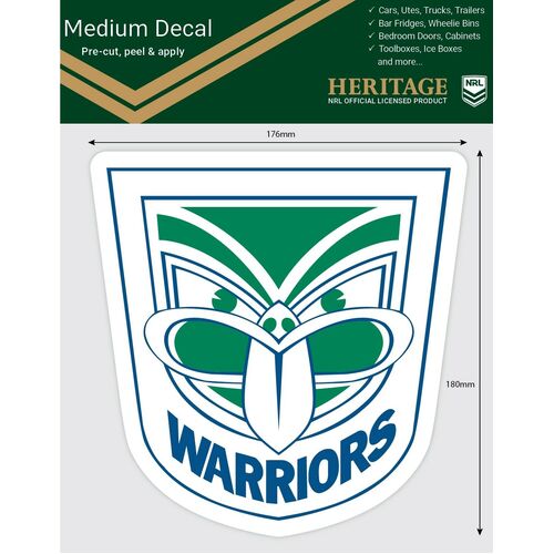New Zealand Warriors Heritage NRL iTag UV Car Medium Decal Sticker 