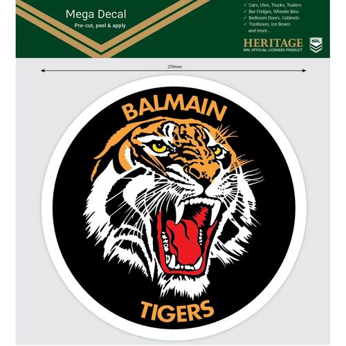 Balmain Tigers Heritage NRL iTag UV Car Mega Large Decal Sticker 