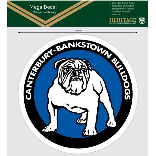 Canterbury Bankstown Bulldogs Heritage NRL iTag UV Car Mega Large Decal Sticker 