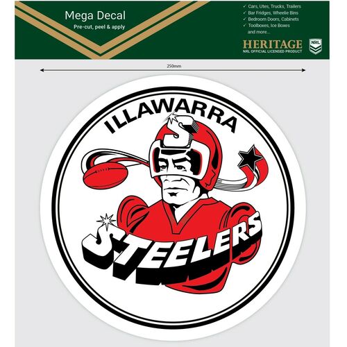 Illawarra Steelers Heritage NRL iTag UV Car Mega Large Decal Sticker 