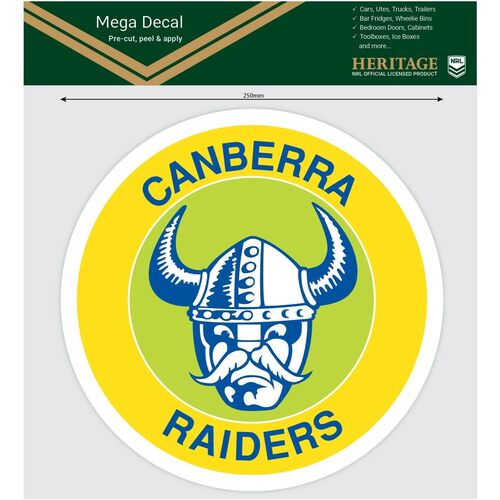Canberra Raiders Heritage NRL iTag UV Car Mega Large Decal Sticker 