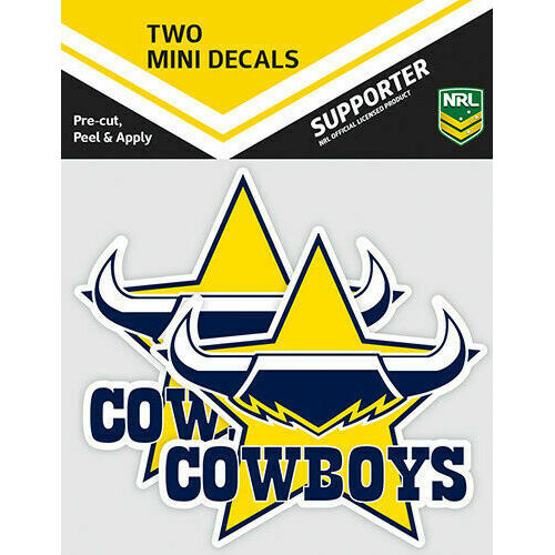 North Queensland Cowboys Official NRL iTag UV Car Team Logo Mini Decal Sticker