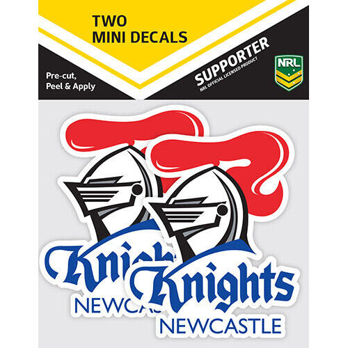 Official Newcastle Knights NRL iTag UV Car Team Logo Mini Decal Sticker (2 Pack)