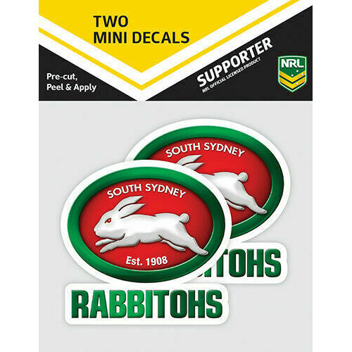 South Sydney Rabbitohs Official NRL iTag UV Car Team Logo Mini Decal Sticker
