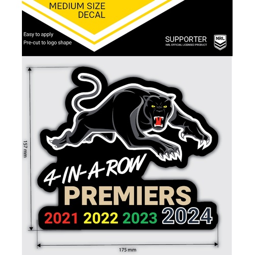 Penrith Panthers NRL 2024 Premiers iTag Medium Size Car Decal!