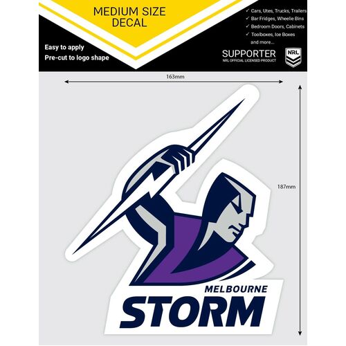 Melbourne Storm Official NRL iTag UV Car Medium Decal Sticker
