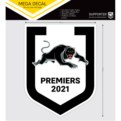 Penrith Panthers NRL 2021 Premiers iTag Mega Decal Sticker! 