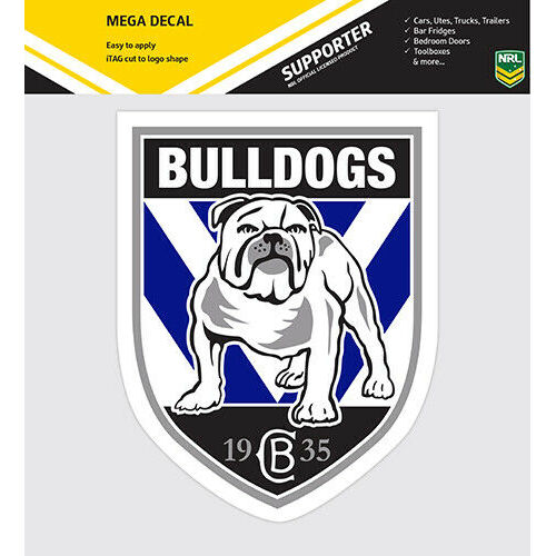 Canterbury Bulldogs Official NRL iTag UV Car Mega Large Decal Sticker (24 cm)