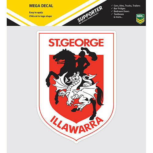  St George Dragons NRL iTag UV Car Mega Large Decal Sticker (24 cm)