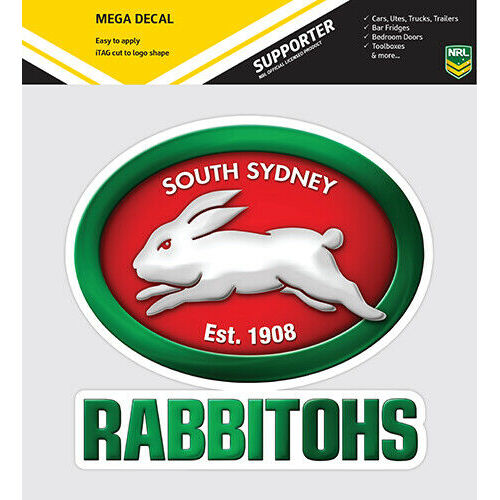 South Sydney Rabbitohs NRL iTag UV Car Mega Large Decal Sticker (24 cm)