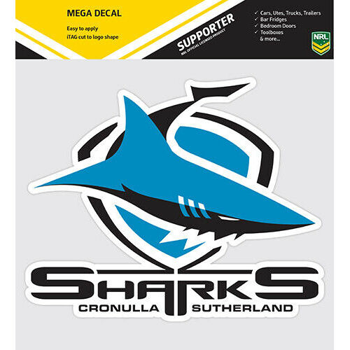 Cronulla Sharks Official NRL iTag UV Car Mega Large Decal Sticker (24 cm)