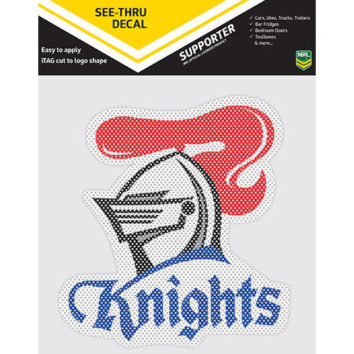 Official Newcastle Knights NRL iTag UV Car See Thru Logo Window Decal Sticker