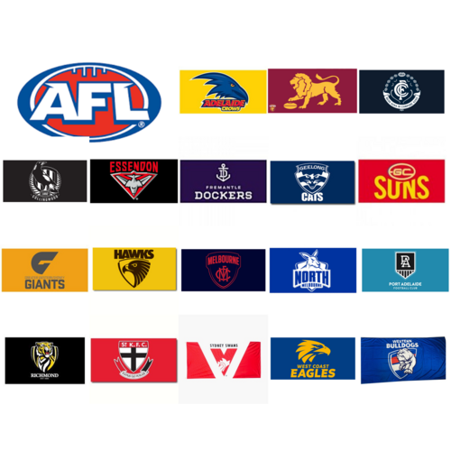 AFL SYDNEY SWANS Flags x 10 Small car flags 45cm x 30cm Official NEW! 