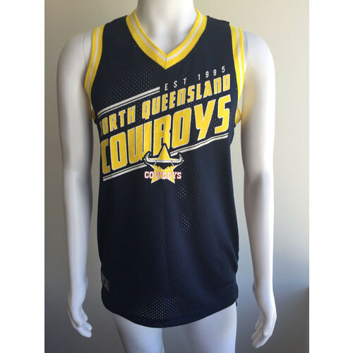 North Queensland Cowboys NRL Classic NBA Style Basketball Singlet S-5XL! T7