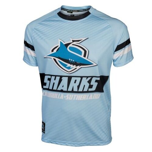 Cronulla Sharks NRL Sublimated Graphic Logo Training T Shirt Sizes S-5XL! 6