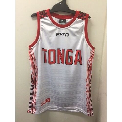 Tonga Mate Ma'a Rugby League RLWC Players Basketball Singlet Sizes S-7XL! T7