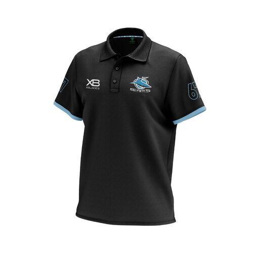 Cronulla Sharks NRL 2020 Players Dynasty Black Media Polo Shirt Size S-5XL! 