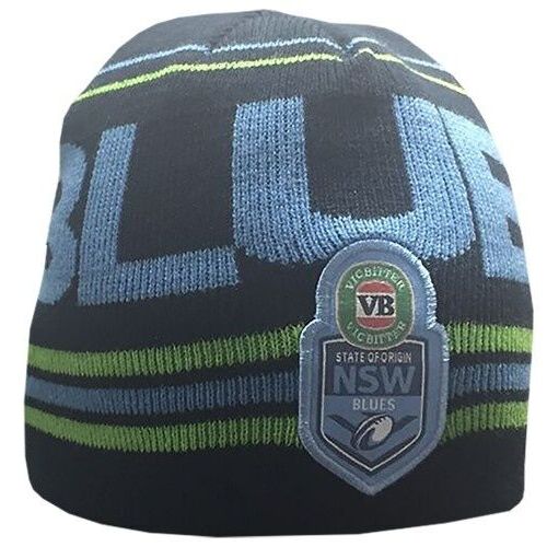 New South Wales NSW Blues State Of Origin NRL Players Jacquard Knitted Beanie! 6