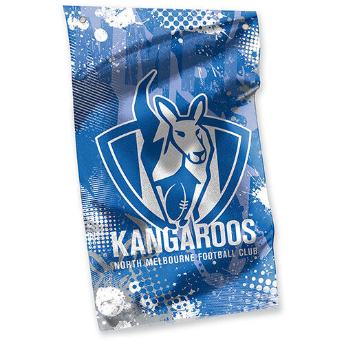 Official AFL North Melbourne Kangaroos Wall Cape Banner Flag (90 cm x 150 cm)