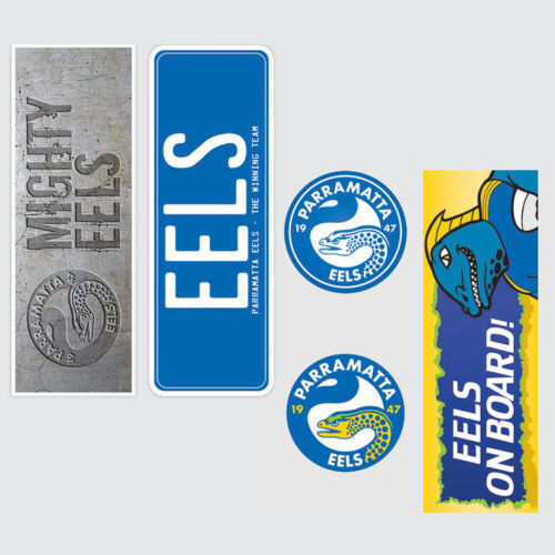 Official Parramatta Eels NRL iTag UV Car Bumper Decal Sticker Sheet (5 Pack)