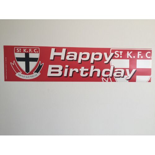 Official AFL St Kilda Saints Happy Birthday Banner Poster Style 1