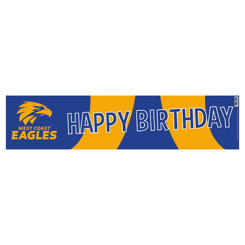 Official AFL West Coast Eagles Happy Birthday Banner Poster Style 2