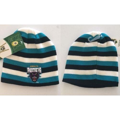 Official NRL Penrith Panthers Acrylic Knit Aqua Stripe Retro Heritage Beanie