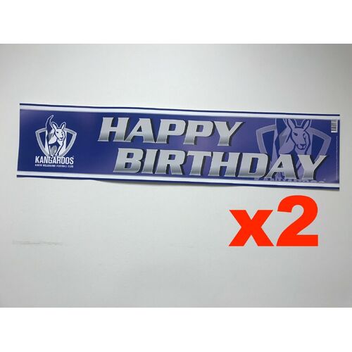 Official AFL North Melbourne Kangaroos Happy Birthday Banners Posters Style1 x 2