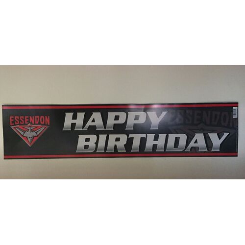 Official AFL Essendon Bombers Happy Birthday Banner Poster