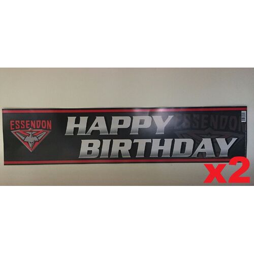 Official AFL Essendon Bombers Happy Birthday Banners Posters x 2