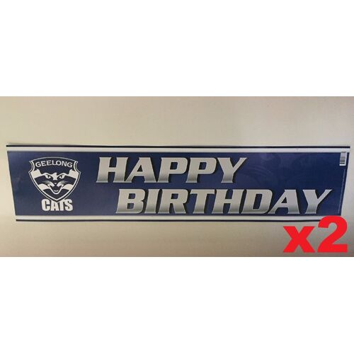 Official AFL Geelong Cats Happy Birthday Banners Posters x 2