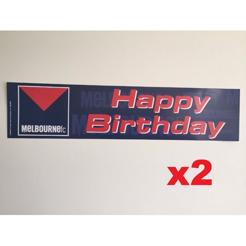Official AFL Melbourne Demons Happy Birthday Banners Posters x 2