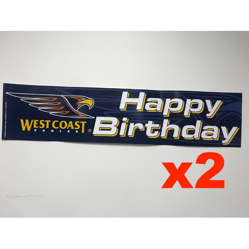 Official AFL West Coast Eagles Happy Birthday Banners Posters Style 1 x 2