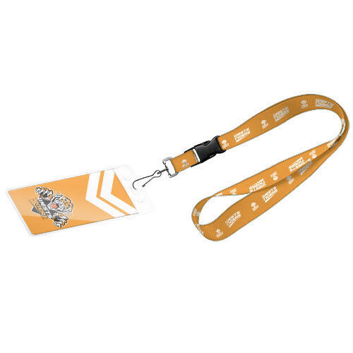 Official NRL West Tigers Keyring Neck Lanyard with Card Pocket Sleeve