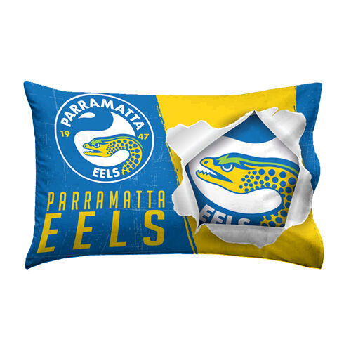 Official NRL Parramatta Eels Bed Single Pillowcase Pillow Case Pillowslip