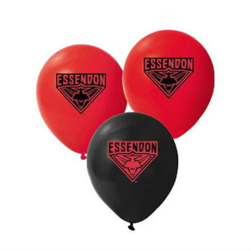 Official AFL Essendon Bombers Birthday Party Helium Balloons (10 Pack)