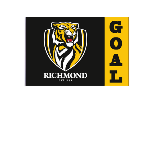 Official AFL Richmond Tigers Goal Large Flag (NO STICK/FLAG POLE)