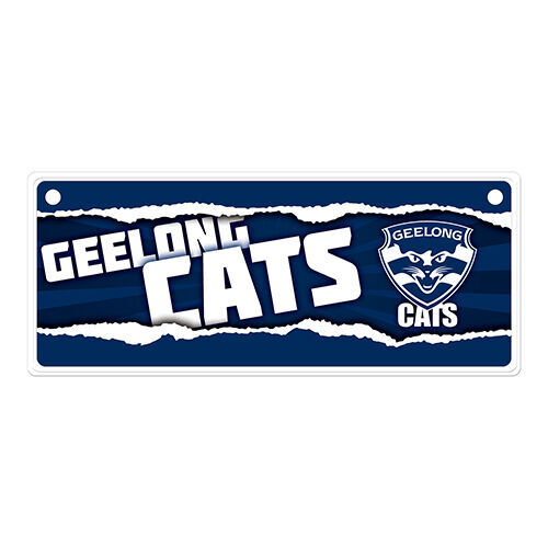 Official AFL Geelong Cats Metal Tin Number Licence Plate Sign Decoration