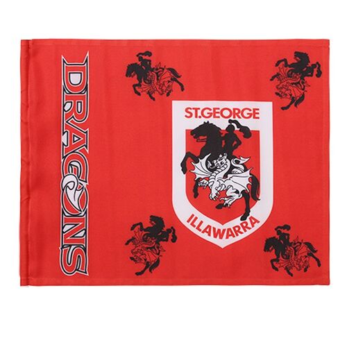Official NRL St George Dragons Children Kids Flag 30 x 48 cm (NO STICK/POLE)