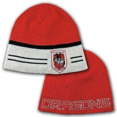 Official NRL St George Dragons Switch Reversible Embroidered Beanie