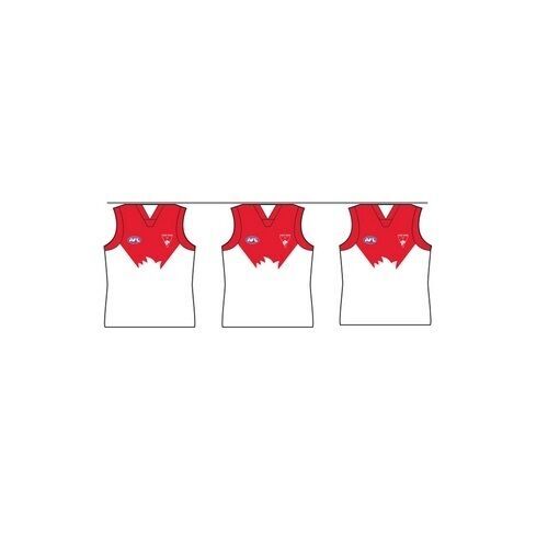 AFL Sydney Swans 5m Hanging Flags Birthday Bunting Party Decoration Banner