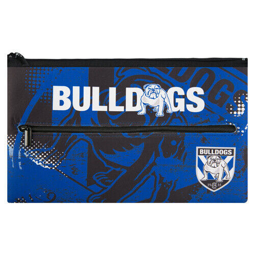 Official NRL Canterbury Bulldogs Team Logo Neoprene Large School Pencil Case