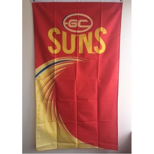 Official AFL Gold Coast Suns Supporters Wall Cape Banner Flag 90 x 150 cm