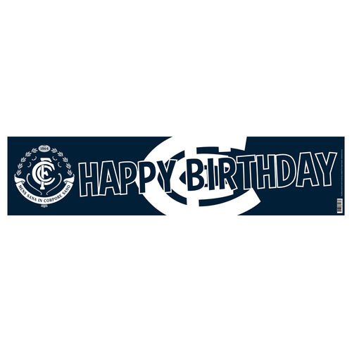 Official AFL Carlton Blues Happy Birthday Banner Poster