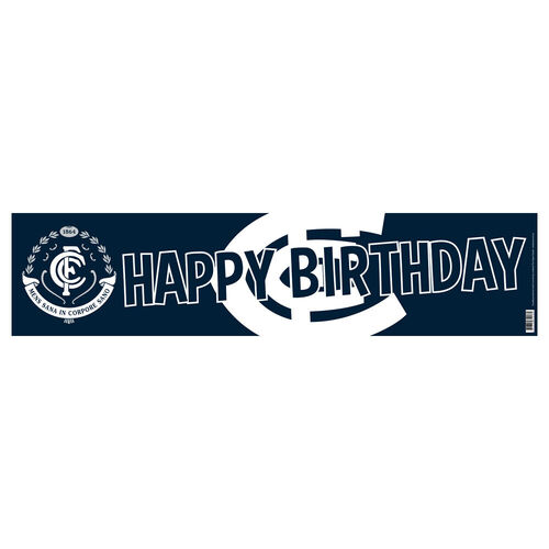 Official AFL Carlton Blues Happy Birthday Banner Poster