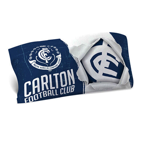Official AFL Carlton Blues Bed Single Pillowcase Pillow Case