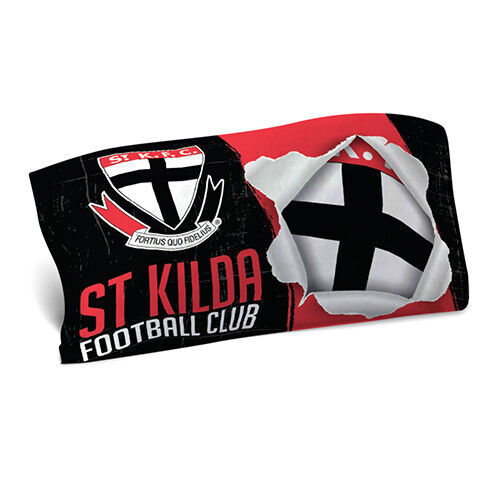 Official AFL St Kilda Saints Bed Single Pillowcase Pillow Case