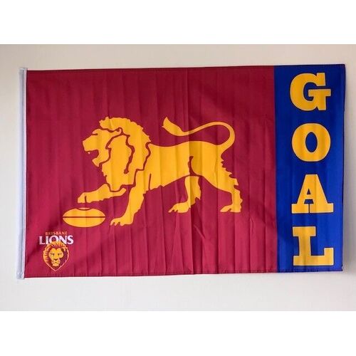 Official AFL Brisbane Lions Goal Large Flag (NO STICK/FLAG POLE)
