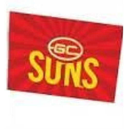 Official AFL Gold Coast Suns Large Flag (NO STICK/FLAG POLE)