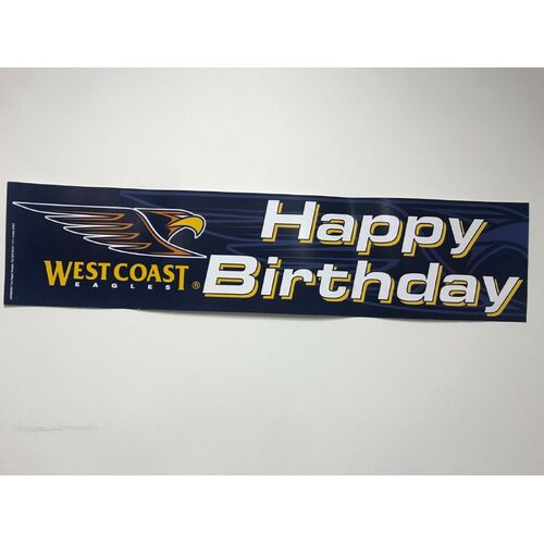 Official AFL West Coast Eagles Happy Birthday Banner Poster Style 1